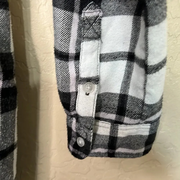 American Eagle Outfitters pullover popover black and white plaid Size Small - Picture 7 of 9